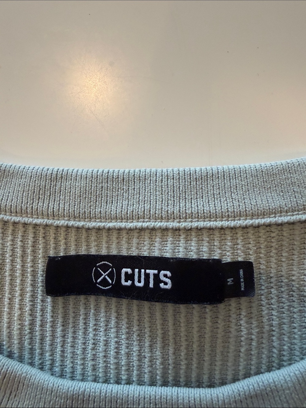 Light Blue Ribbed Cropped Tank - Picture 2 of 3